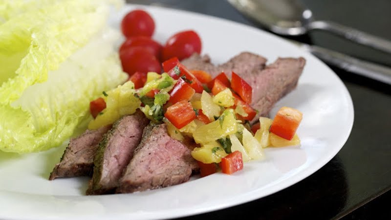 Flank Steak with Pineapple Salsa